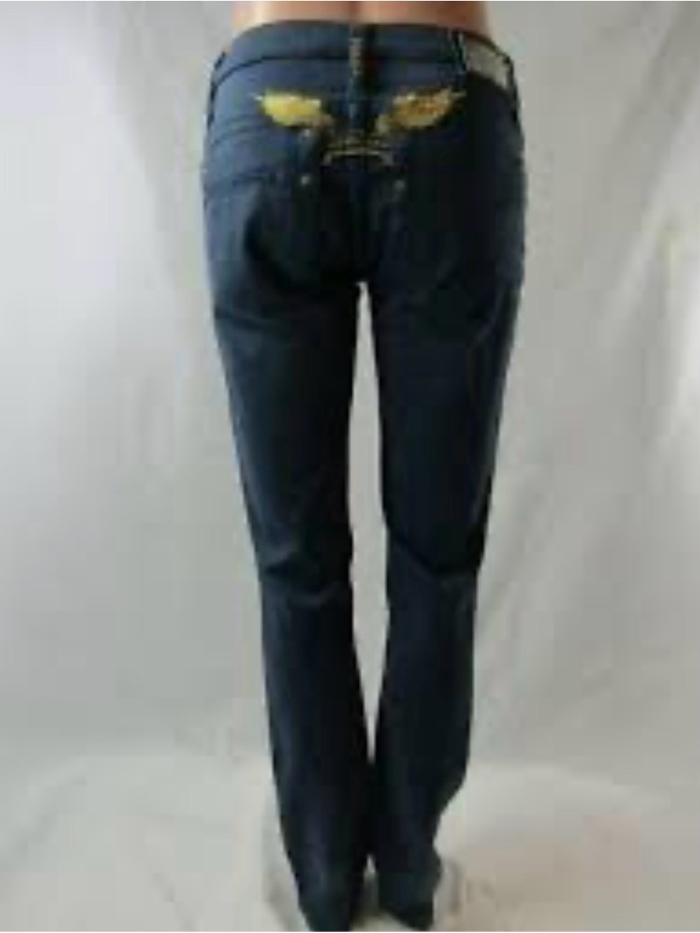 Robin’s Jean Jeans with Gold tone wing Back Stitching